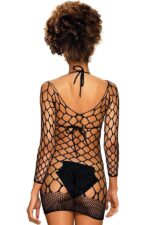 Robe maille sexy noir
