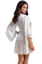Peignoir ecru avec string